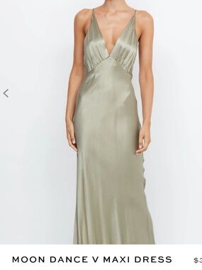 bec + bridge Moon Dance V Maxi Dress- Sage